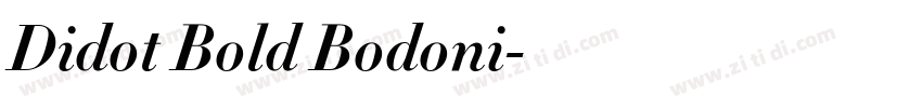 Didot Bold Bodoni字体转换